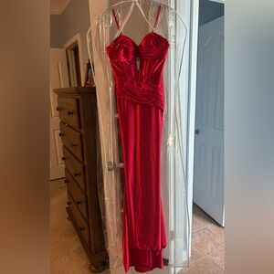 Strapless Long Corset Prom Dress: Nox Anabel T1500